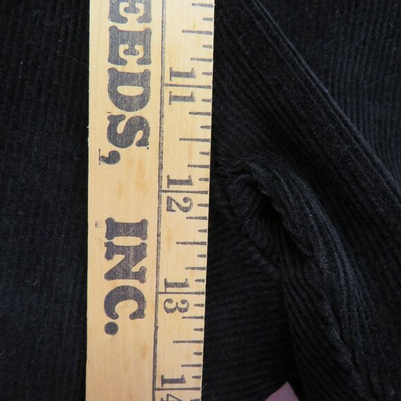 New Roundtree Yorke Pants Size 38 x 30 Black Luxury Corduroy Cuff Hems Pleated - Picture 11 of 12